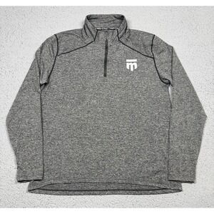 Mongoose Pullover Mens Large Gray 1/4‎ Zip Long Sleeve Athletic Performance Top